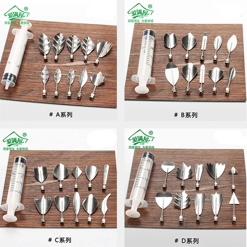 

44 PCS 3D Gelatin Jelly Art Pudding Flowers Cake Decorating Tools Needle Tools Stainless Steel Nozzle Syringe Kit Jelly Mould