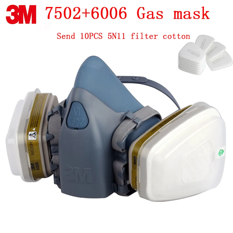 

3M 7502+6006 respirator gas mask Genuine security 3M protective mask against Multiple types Toxic gas chemical gas mask