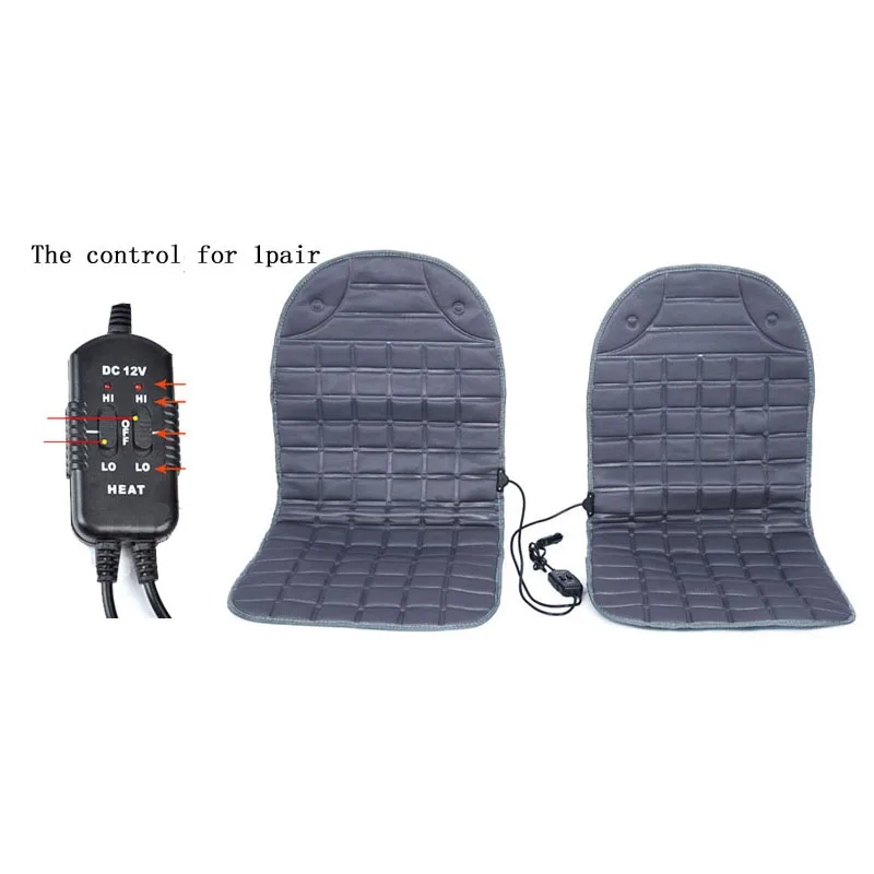 12 В/24 в одинарные/двойные/задние подушки для автомобильных сидений с электрическим подогревом для зимы, сохраняющие тепло, автомобильные чехлы для сидений, гарантия качества