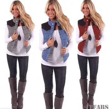 

Women Fashion elegant Warm office lady pocket coat sleeveless vests jacket outwear casual brand WaistCoat colete feminino