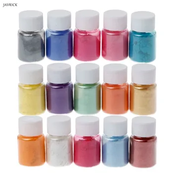

15 Colors Mica Powder Epoxy Resin Dye Pearl Pigment Natural Mica Mineral DIY Jewelry Accessories Making Powder