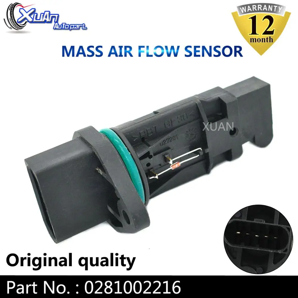 XUAN MAF массовый расходомер воздуха сенсор 0281002216 для Volkswagen Transporter Golf Passat MULTIVAN LT BORA