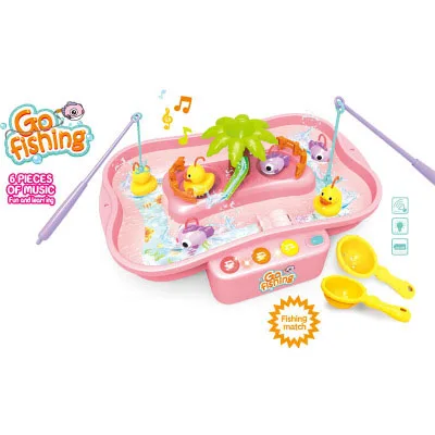 Fishing Toys For Kids Rotating 19.5*22*32cm Fish Game Plastic Parent-Child Interactive Table Games Hand-Eye Coordination Toys 8