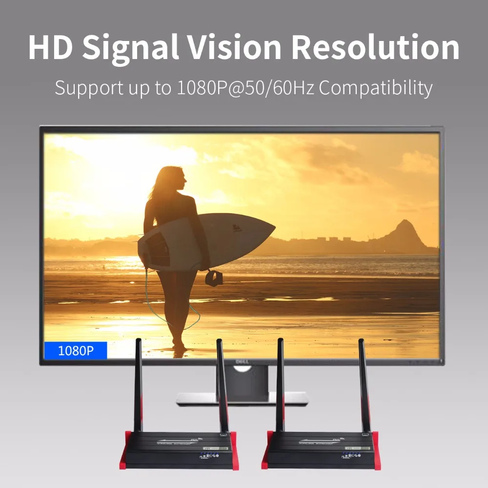 MiraBox 60m (196ft) беспроводной HDMI передатчик приемник ИК пульт дистанционного