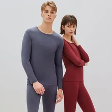 THREEGUN кальсоны набор для пары Шерсть Термобелье высокого качества мужские пижамы фитнес кальсоны эластичные термо плотные наборы