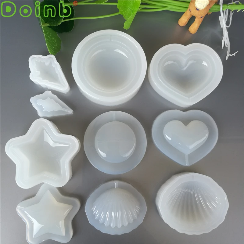 Doinb воды впрыск полого гребешок Звезда Сердце Силиконовые формы DIY декоративные