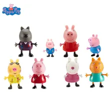 Peppa pig George guinea pink pig Family Pack Dad Mom Action Figure Original Pelucia Anime Toys Boy girl gift