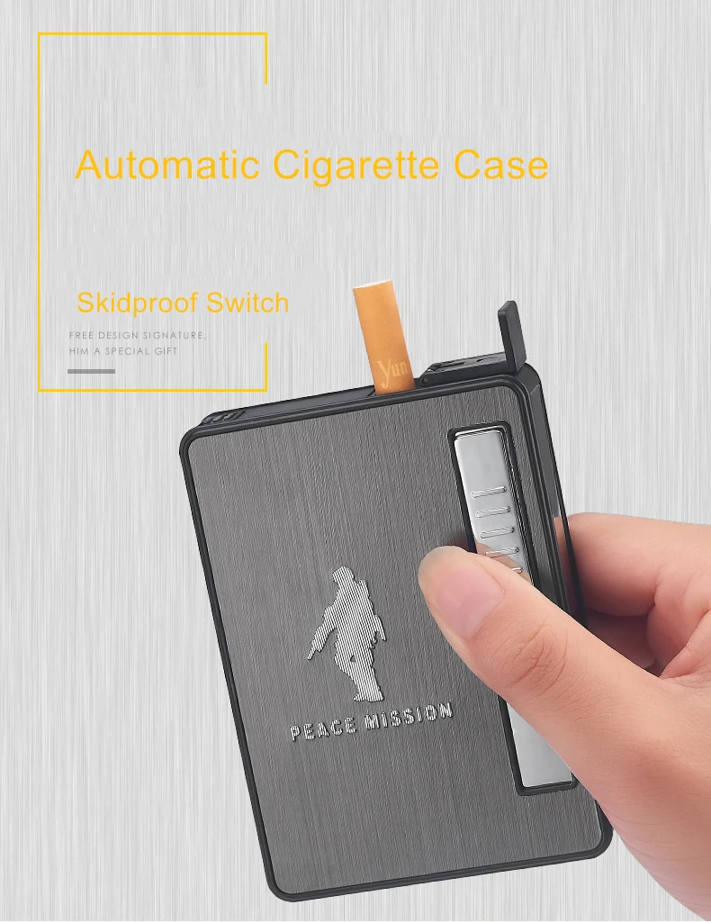 Водонепроницаемый чехол для электронных сигарет USB с прикуривателем, 10 шт., держатель для сигарет, usb-зарядка, зажигалка, гаджеты для мужчин, подарок
