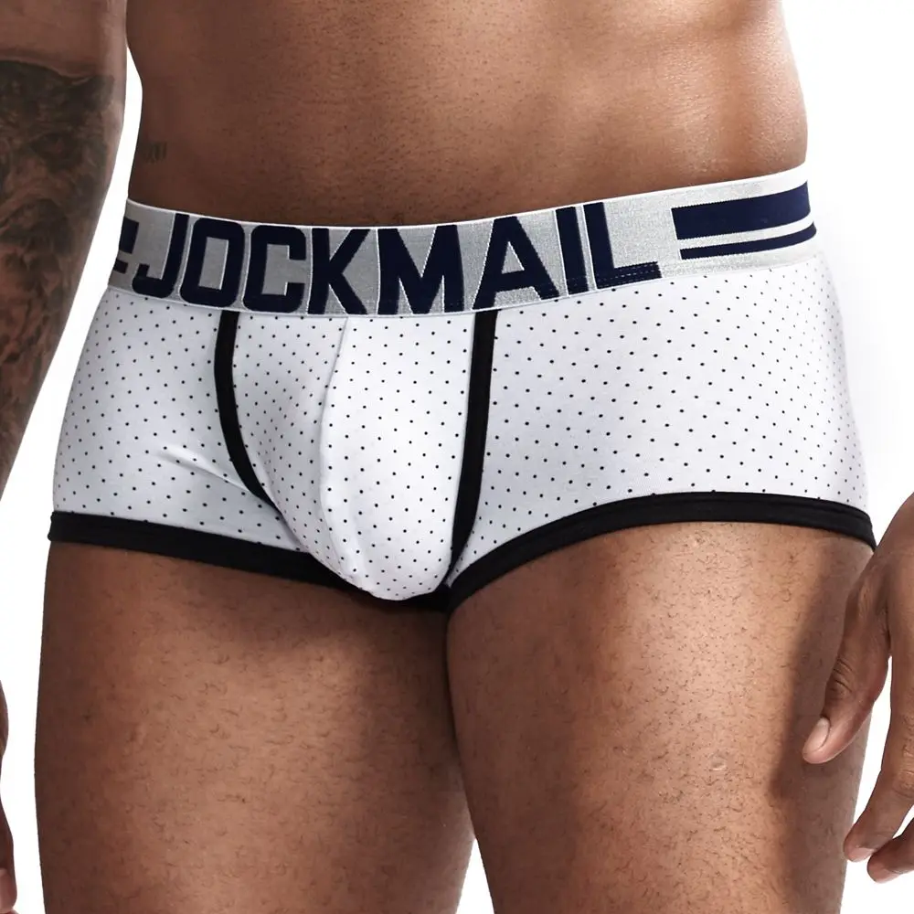 

JOCKMAIL New Male Panties Breathable Boxers Cotton Men Underwear U convex pouch Sexy Underpants print Homewear Shorts men boxer