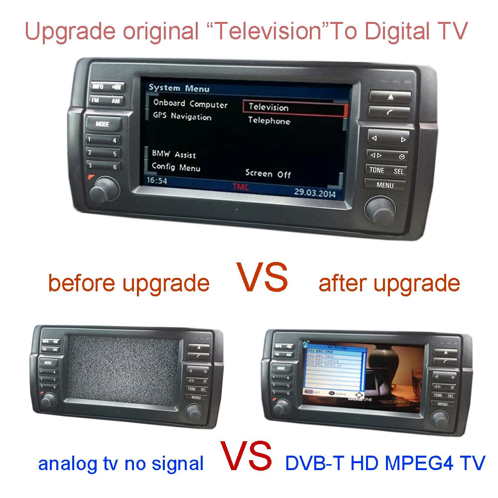 Dvb-t ТВ для BMW E38 E39 E46 X5 E53 X3 E83, Z4 E85