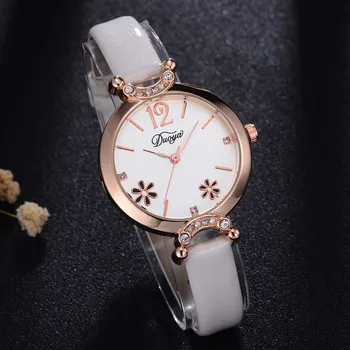 

Women Watches Fashion Women Chic Artificial Diamond Flower Rounded Analog Pointer Watch Clock Orologio Donna
