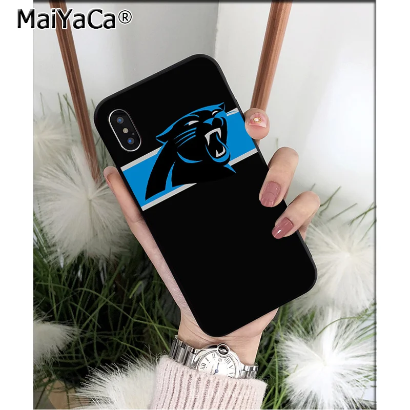MaiYaCa Carolina Panthers TPU Soft Silicone Phone Case for iPhone X XS MAX 6 6S 7 7plus 8 8Plus 5 5S XR