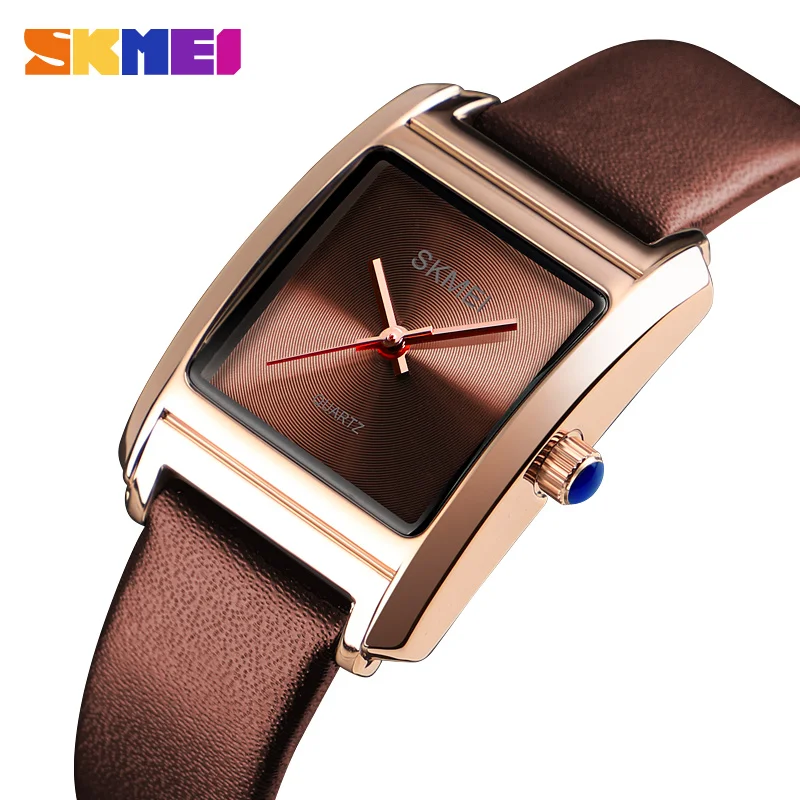 

SKMEI Luxury Brand Women Quartz Watches Leather Watch Women Fashion Waterproof Clock Dress Ladies Wrist Watch Montre Femme