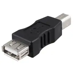 USB адаптер принтера type A female-type B мужское покрытие под затемненное серебро