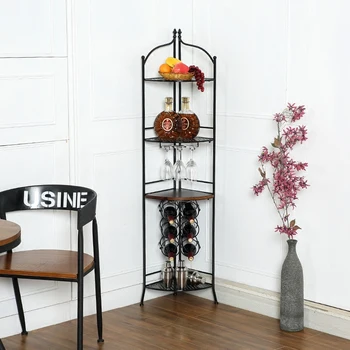 

Wine holder vertical creative ground wine rack metal iron shelf Wine frame wall triangle wine cup frame