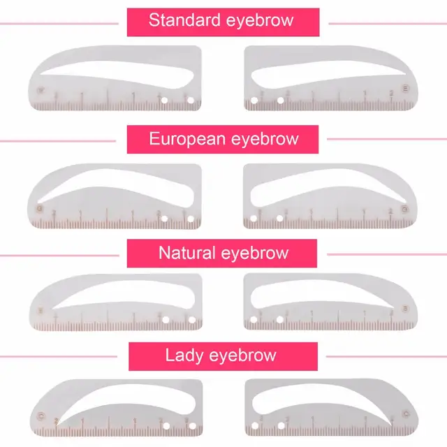 Refreshing Shaping Grooming 4 Microblading Eyebrow Stencil Template Everlasting Make-up Forehead Stencils Reusable Desig graphic relating to Eyebrow Shapes Stencils Printable named Fresh Shaping Grooming 4 Microblading Eyebrow Stencil Template Long-lasting Make-up Forehead Stencils Reusable Desig