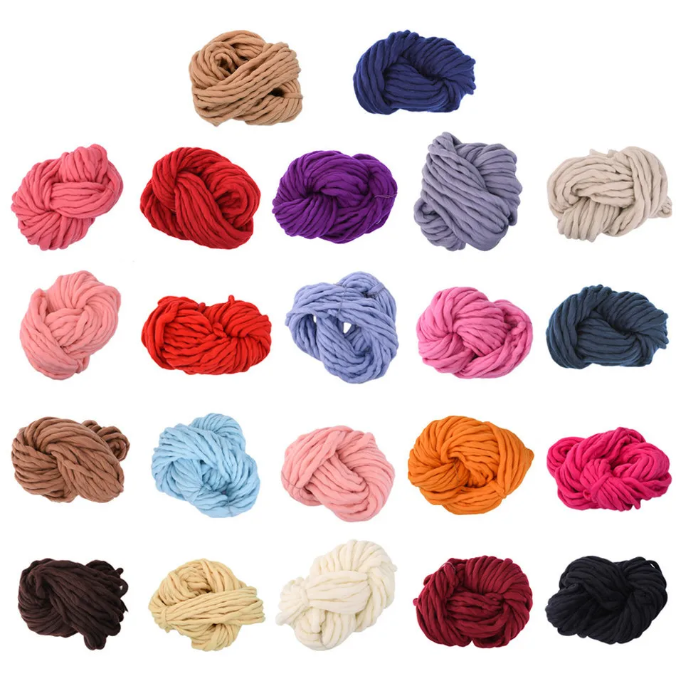 

Soft Knitting Wool Yarn Roving Bulky Spinning Super Thick String Chunky Hand Knitting Thread Crochet Yarn for Hat Scarf Knitting