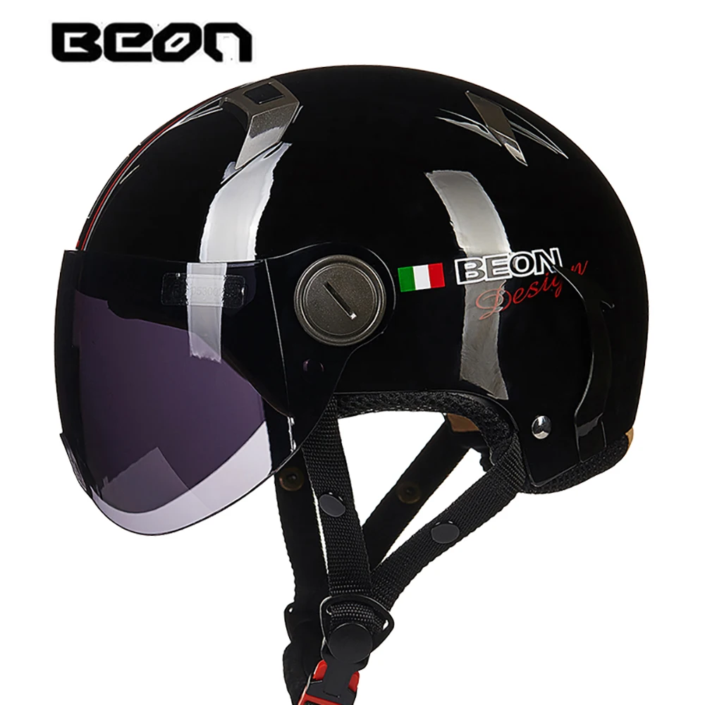 

BEON Motorcycle Helmet Vintage Chopper Half Open Face Helmet Moto Casco Men Women Scooter Retro Motorbike Helmet