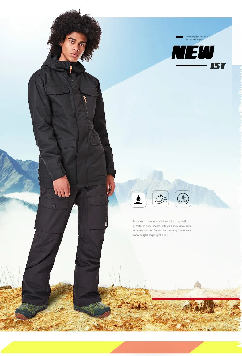 ar livre 2018 novo estilo masculino windbreak frio e quente calças de esqui