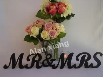 

free shipping Wedding Sweetheart Table, Mr and Mrs Letters, Large Thick Mr & Mrs Sign Set