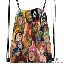 Custom one piece@2 Drawstring Backpack Bag Cute Daypack Kids Satchel (Black Back) 31x40cm#20180611-02-86
