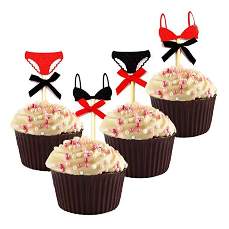 2PCS Valentinstag Cake Topper Liebe Herz Gold Acryl Cupcake Dekoration DIY mode