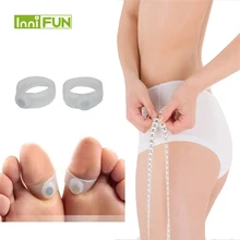 1Pairs 2pcs Slimming Lose font b Weight b font Magnetic Toe Ring Fashion Women Foot Care