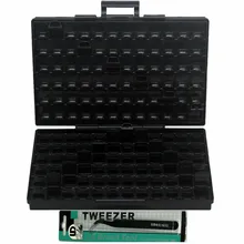 Aidetek esd seguro smd armazenamento ic box escaninhos anti-státicos smt organizador transistor eletrônica armazenamento casos & organizadores boxallas