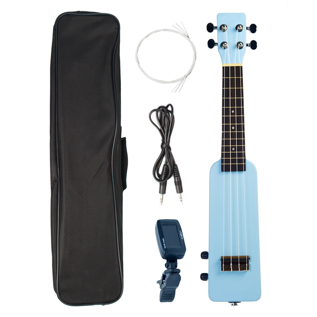 Naomi 21" Okoume Electric Ukulele Ukulele Uke Kit + Ukulele Tuner W/gig