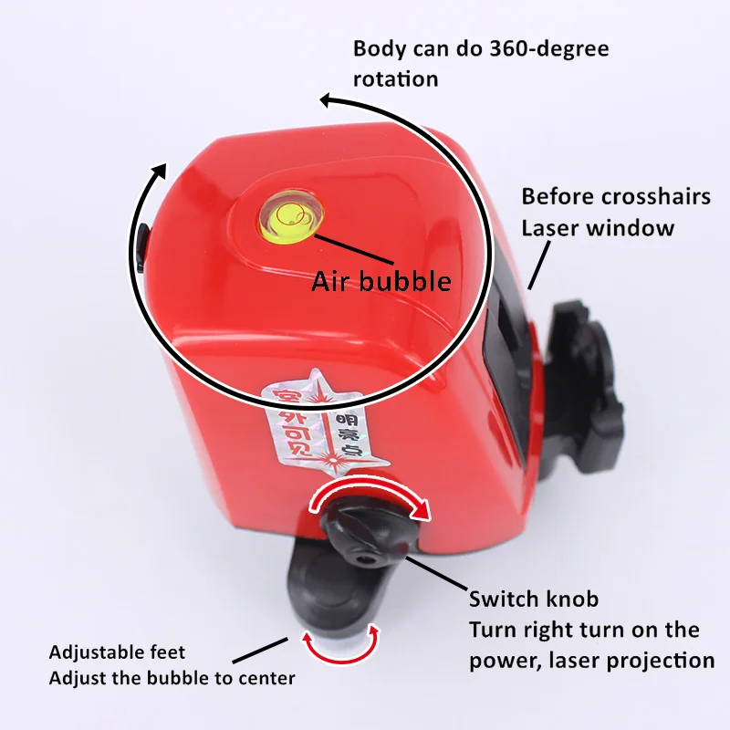 

A8826D Red Nivel Laser Level 2 Line 1 Dot Mini Portable 360 Self-leveling Cross Line Lazer Construction Tools AK435