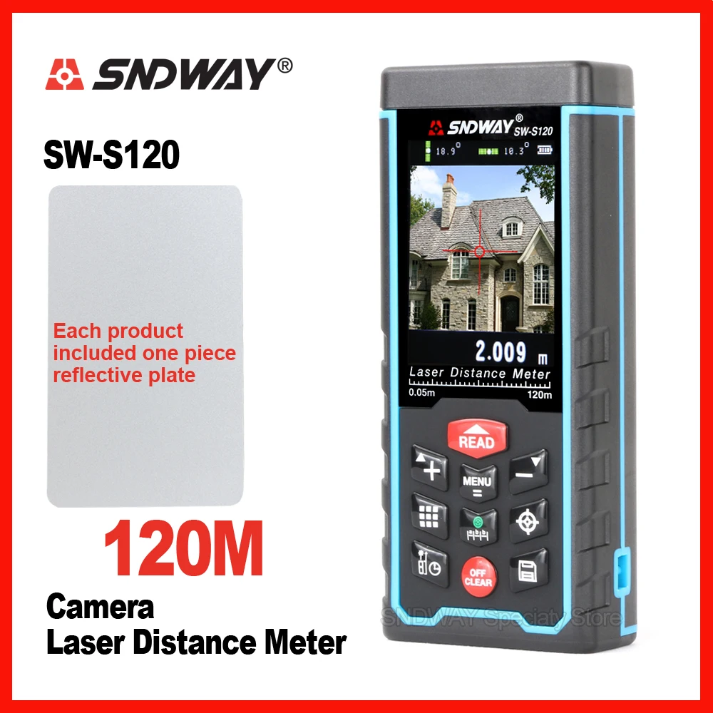 Goede SNDWAY Camera Originele Digitale Laser Afstand Meter Range Finder Afstandsmeter SW S80 SW S120 Tape Trena Heerser Hoek Bulid Tool
