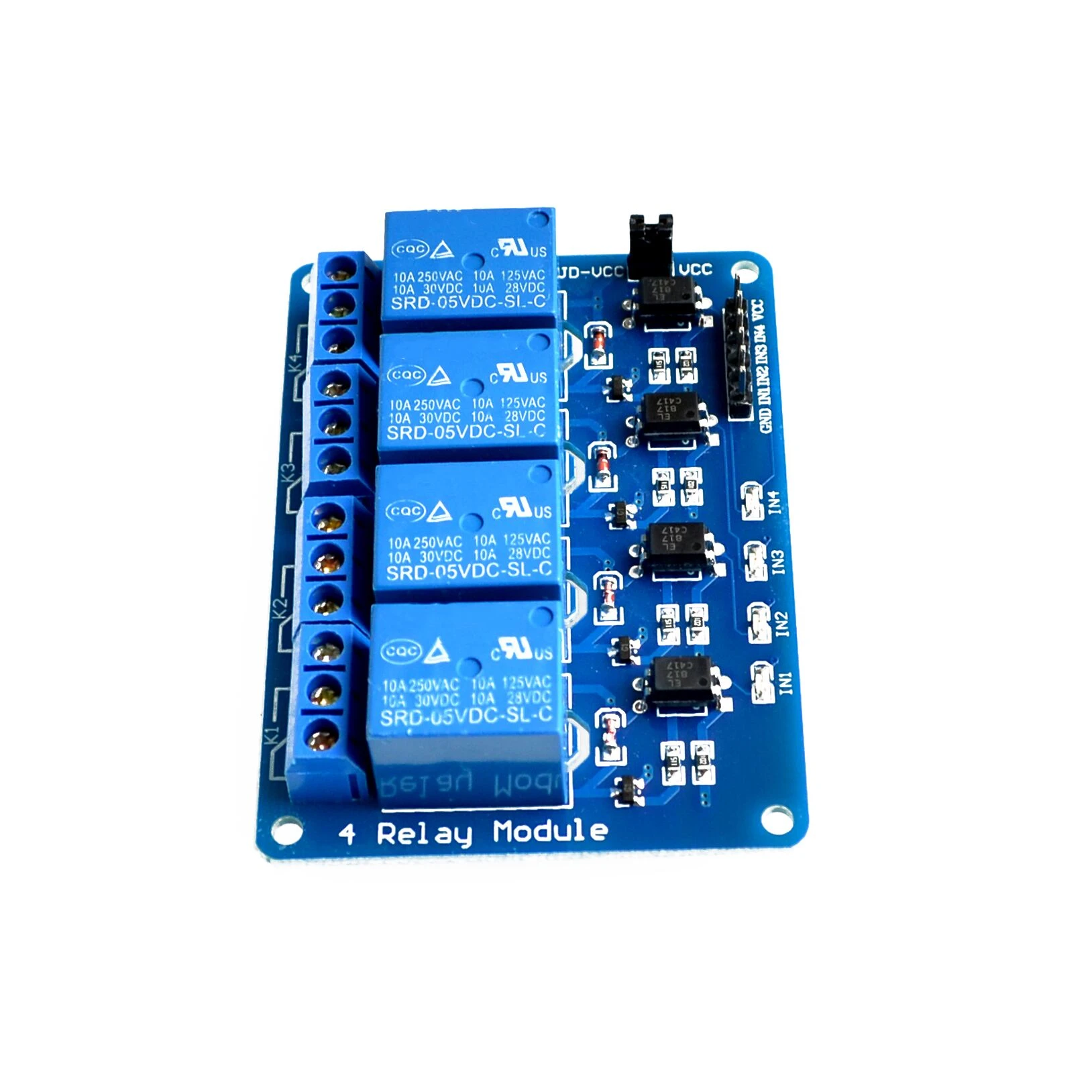 Details about / 5V 4-Channel Relay Board Module for Arduino Raspberry Pi ARM AVR DSP PIC