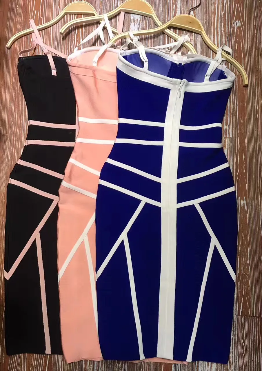 Черный/розовый узкий ремешок модное стильное платье женская летняя обувь платье с переплетением платье для особых случаев платье вечерние платья-футляр