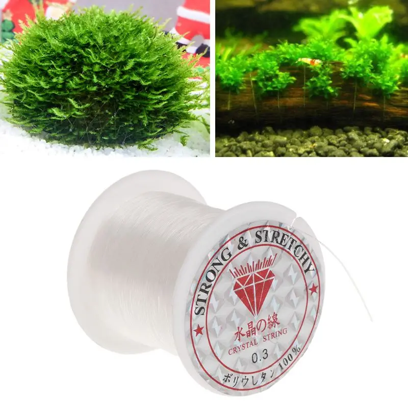 

Aquarium Fish Tank Moss Line Binding Crystal Line Transparent 100m 0.3mm Ultrathin Aquatic Plants Wood Floating Water Grass Plan