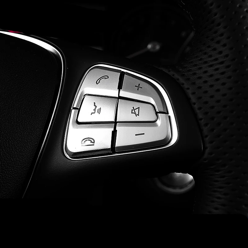 

FOR Mercedes W205 c-class GLC X253 GLE CLS A B-CLASS GLA Auto Parts Modified steering wheel button patch car stickers