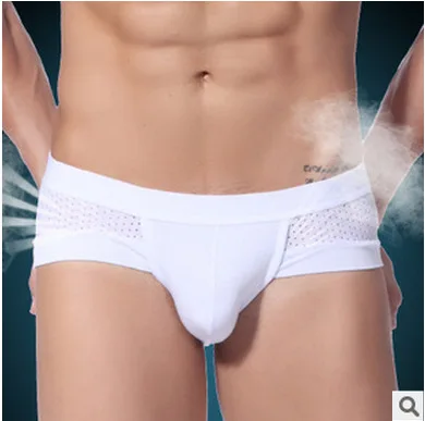 Новинка 2017 мужское нижнее белье из модала боксеры брендовые сетчатые бриджи