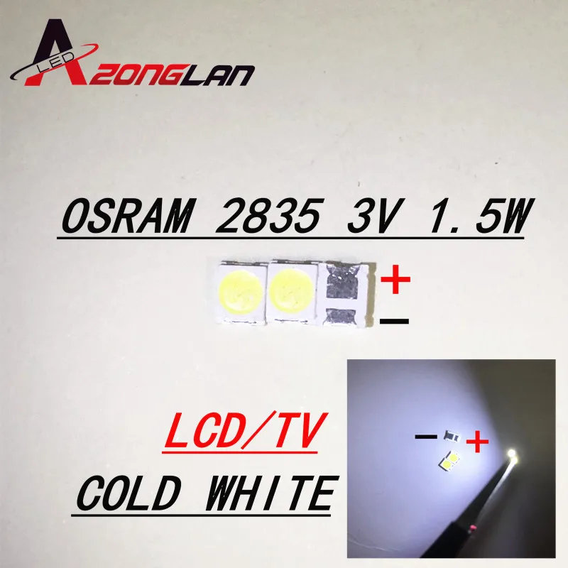 OSRAM SMD LED 3528 2835 3V 1.5W 130LM Cool White High Power For TV Backlight 500PCS/Lot