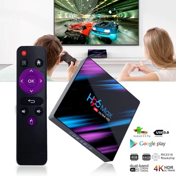 

H96 Max RK3318 Quad-Core Smart TV Box Android 9.0 2.4G/5G Wifi Bluetooth 4.0 Top Box Media Player GDeals