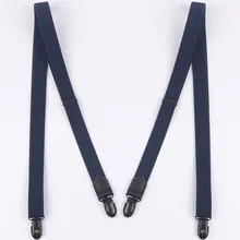 Mantieqingway темно-синие и черные ремни-подтяжки отдельные подтяжки 4 зажимы подтяжки Винтаж Регулируемый бандаж