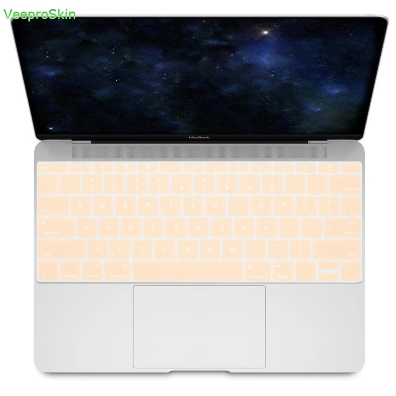 Для Macbook 12 дюймов A1534 для Mac Pro 13 A1708(версия, без Touch Bar) Кремовый силиконовый чехол для клавиатуры кожи - Цвет: Jishi