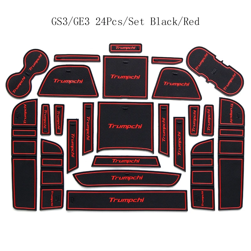 

Automobile Anti-slip Mats Assembly Fluorescence For Trumpchi GS3 GE3 GS5 GS7 GS8 Cushion Cover Armrest Pad Gate Mats Rubber