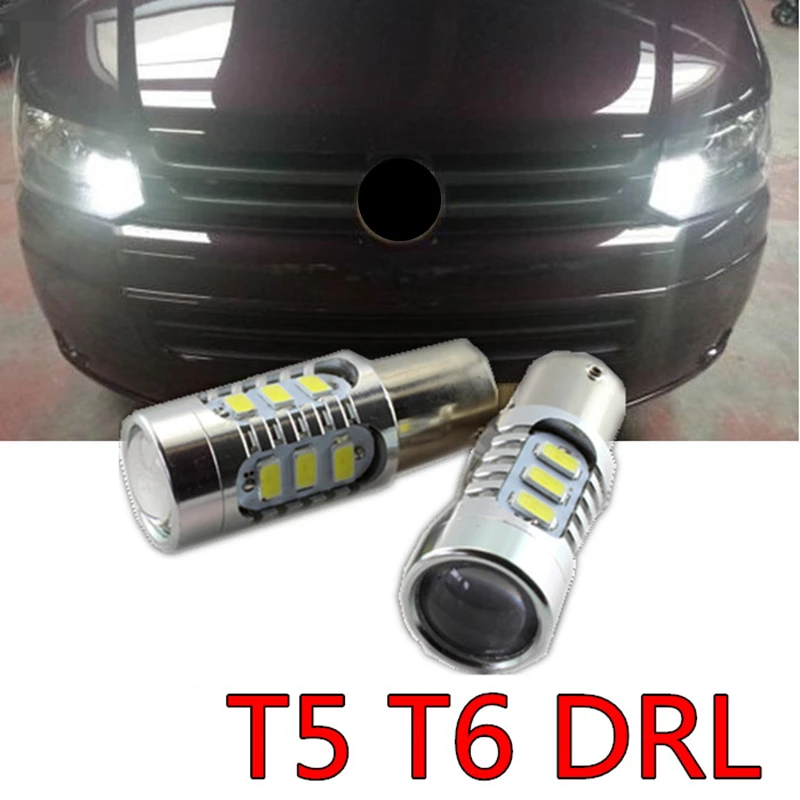 Tcart FOR VW T5 T6 Transporter 2010 2015 LED DRL Headlight Upgrade