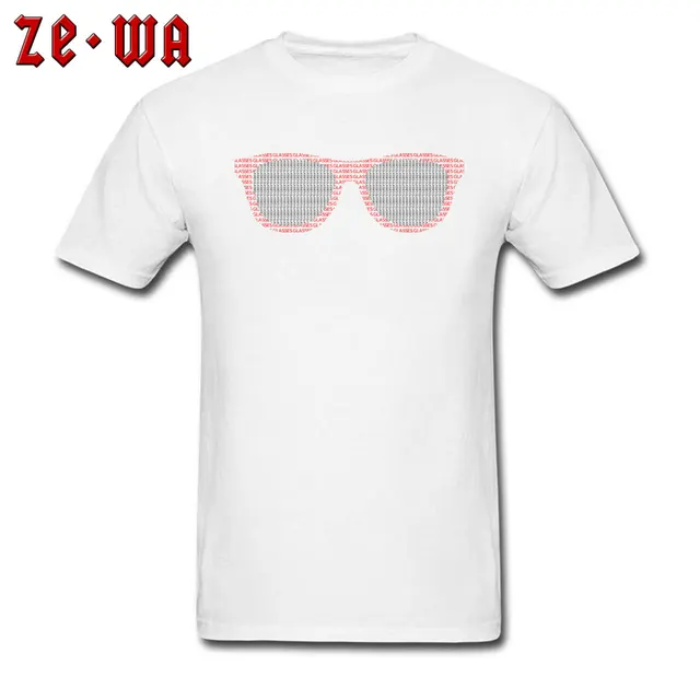 Buy Glasses Glasses Print T shirt For Man Guys White