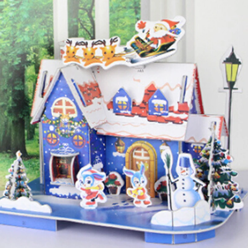 New Kids Toys Jigsaw 3D Puzzle House Building Educational DIY Toys For ...