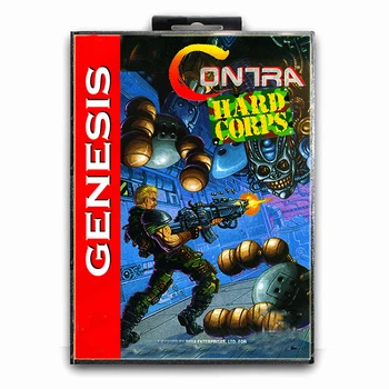 

Contra Hard Corps aka Probotector with Box for 16 bit Sega MD Game Card for Mega Drive for Genesis Video Console