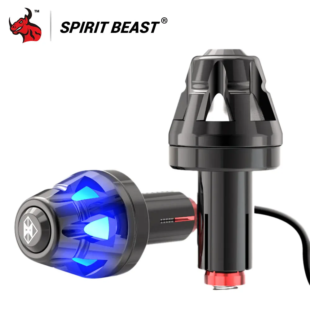 

SPIRIT BEAST Motorcycle Handlebar Accessories Balance Head Handle Decoration Motocross Grips Moto Handlebar With Combined Light