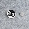 Human print and pet paw pins and brooches Taiji Yin Yang brooch Badges Pinback Lapel pins Pet Memorial Jewelry ► Photo 3/6