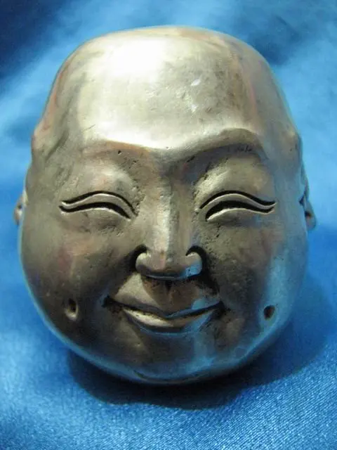 

wonderful tibetan copper 4 face buddha head carving