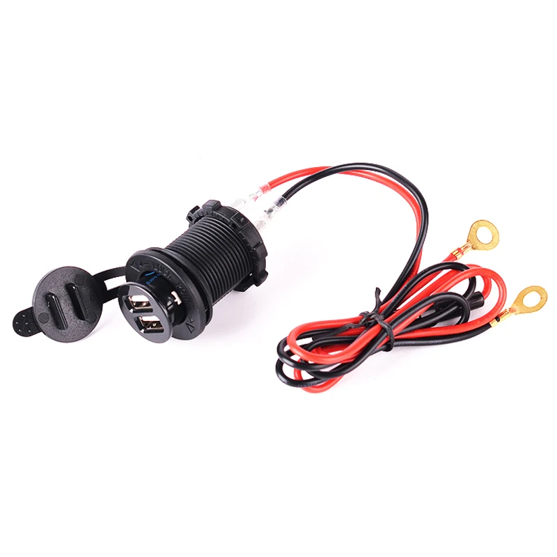 Universal Car-charger Dual USB Port Waterproof Motorcycle Cigarette Lighter Socket Plug Charging Adapter Car Moto Accessories Universal Car-charger Dual USB Port Waterproof Motorcycle Cigarette Lighter Socket Plug Charging Adapter Car Moto Accessories