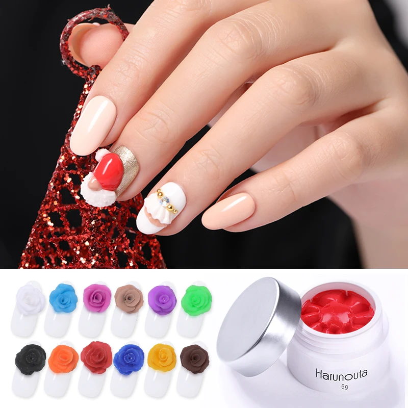 

Harunouta 5g 3D Carved Gel Polish Soak Off UV Gel Varnish Nail Art Manicure Modelling DIY Sculpture